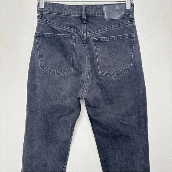 Zara Womens 2 Frayed  Hem High Waist Jeans - Picture 10 of 13